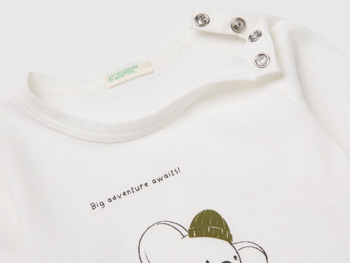 Maglietta con stampa in cotone bio