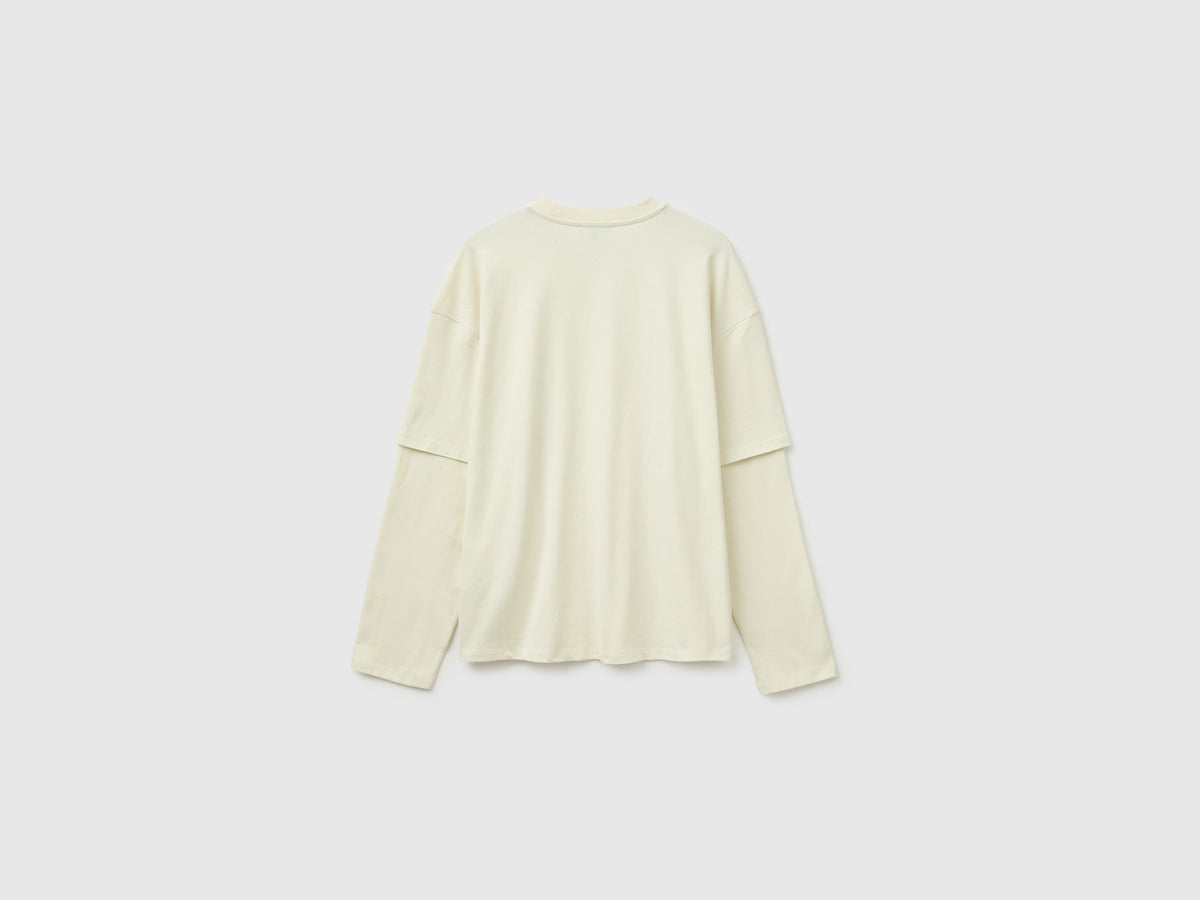 T-shirt con doppia manica 100% cotone