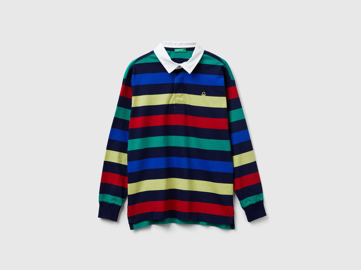 Polo a righe in cotone