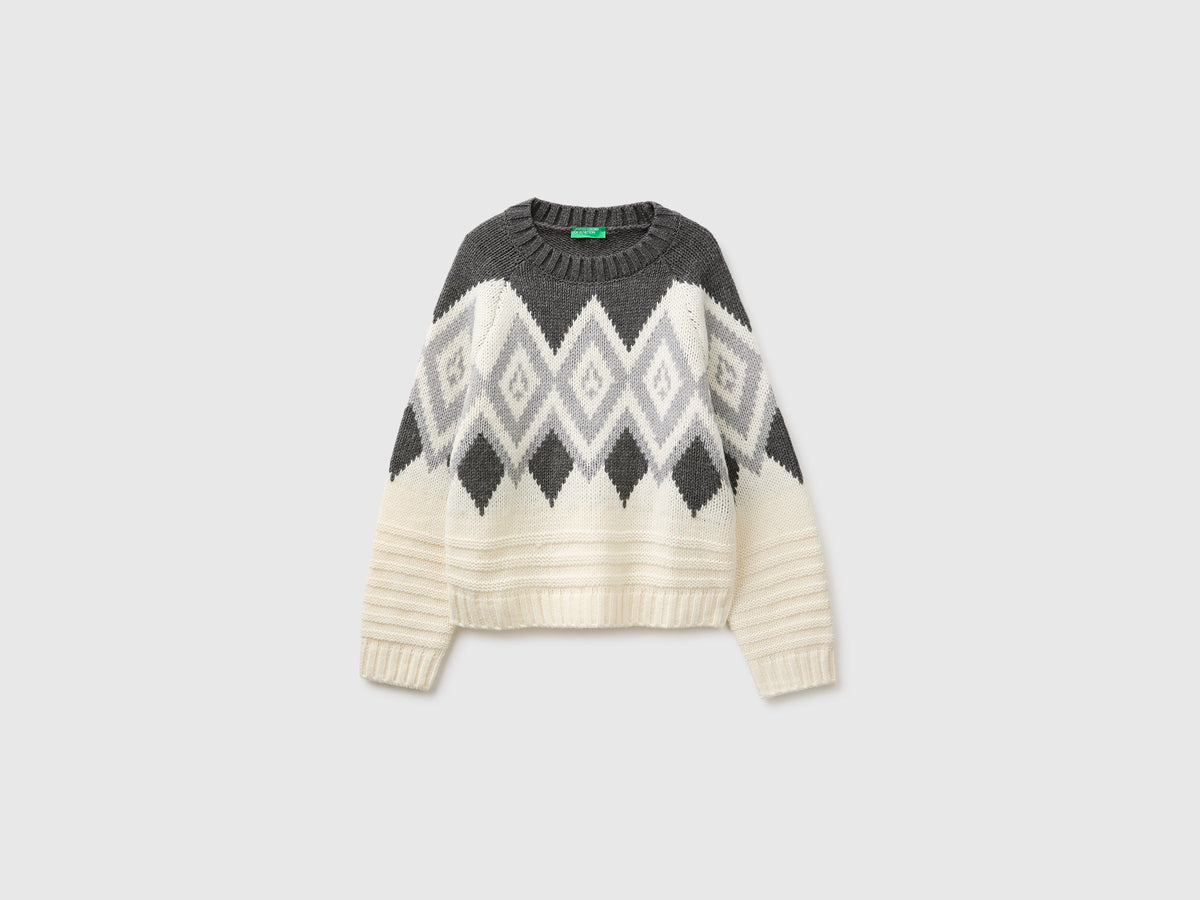 Maglia jacquard fantasia nordica