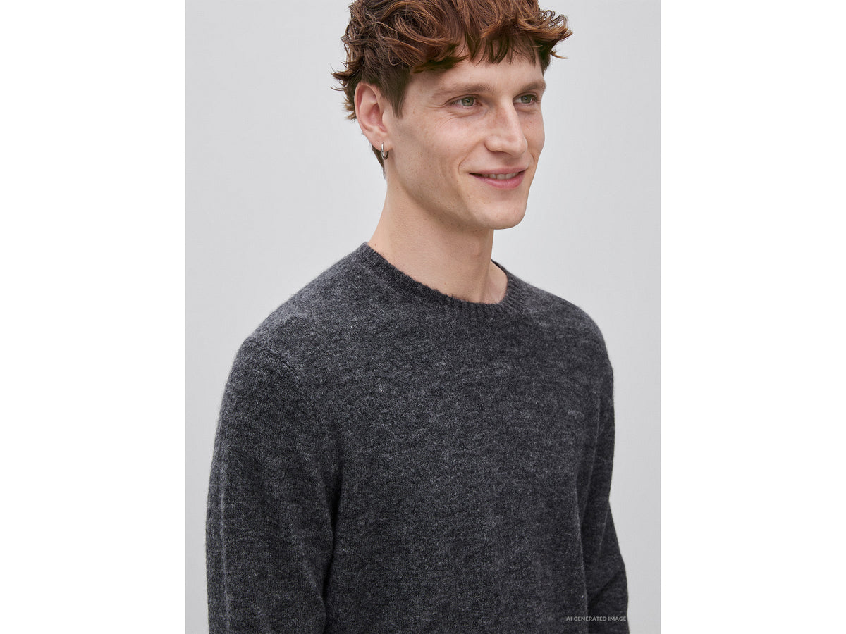 Maglia girocollo in misto alpaca