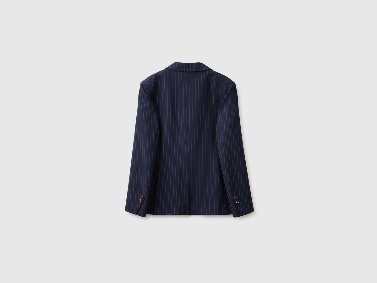 Blazer gessato comfort fit