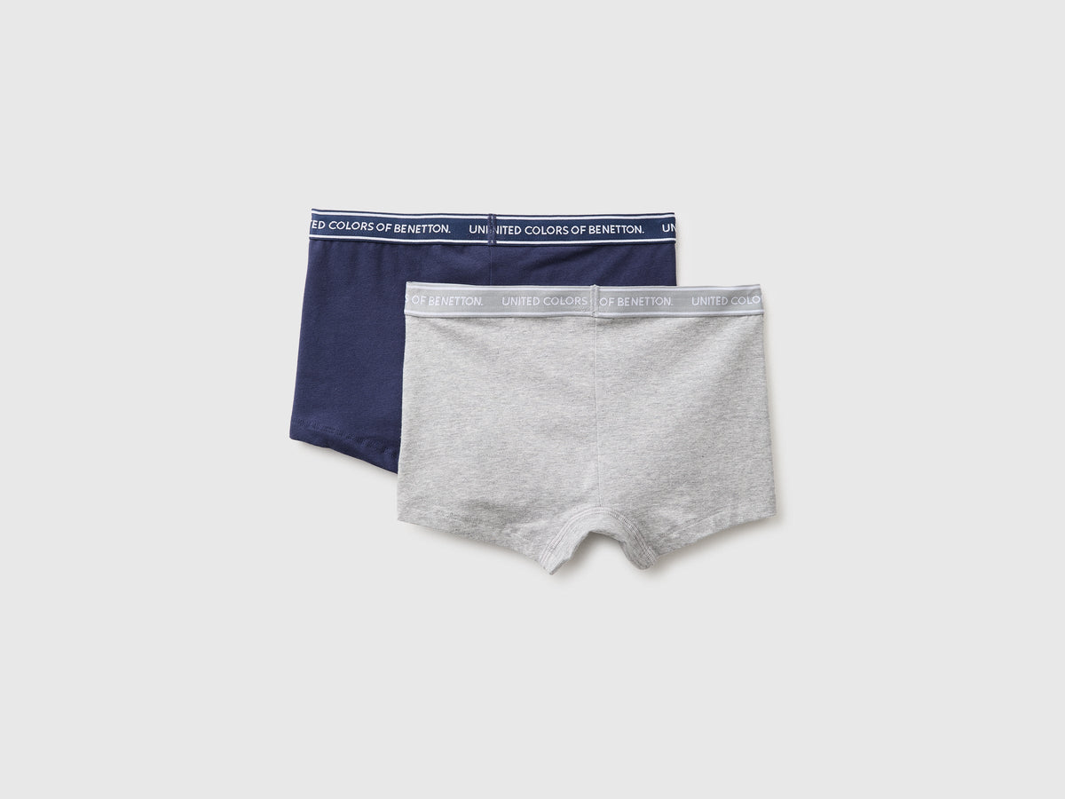 Set di due boxer con elastico logato