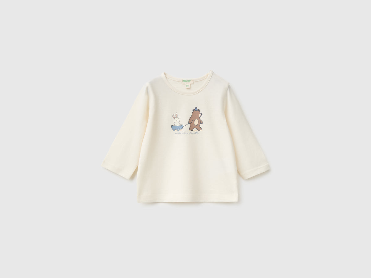 T-shirt con stampa in cotone bio
