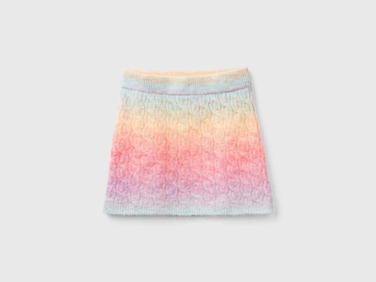 Minigonna multicolor con trecce