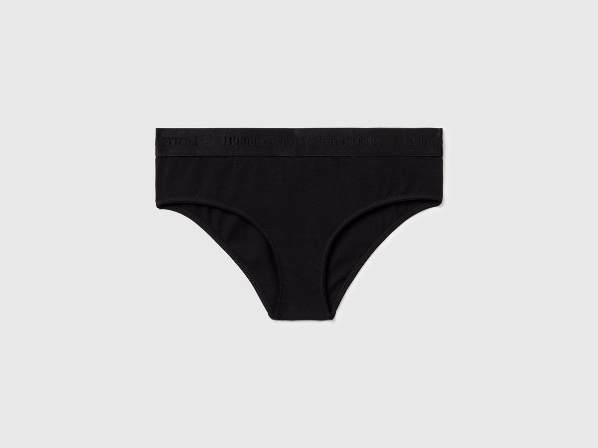 Slip fianco alto in cotone stretch