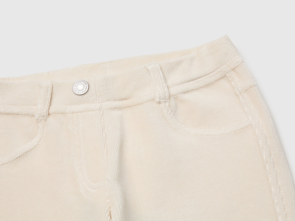 Pantaloni super skinny in ciniglia