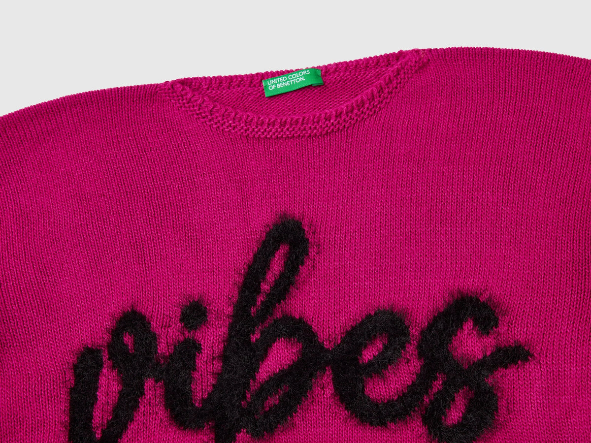 Maglia con grafica in pelliccetta