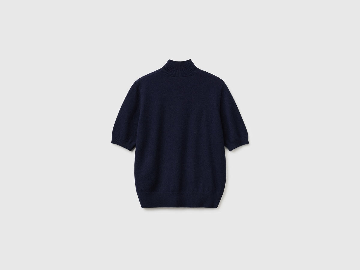 Dolcevita manica corta in misto cashmere
