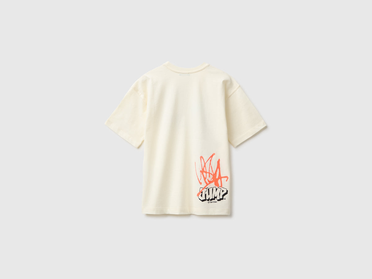 T-shirt con stampa fronte e retro