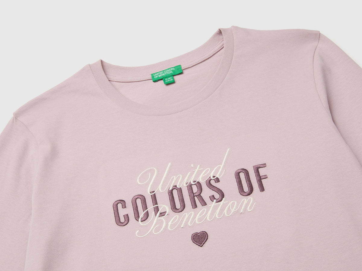 T-shirt a manica lunga con ricamo