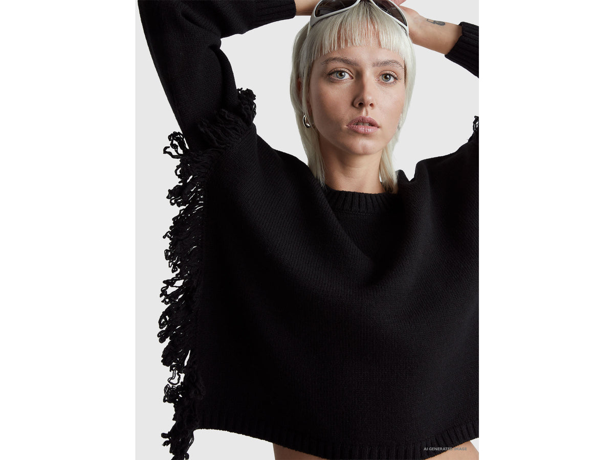 Maglione con frange