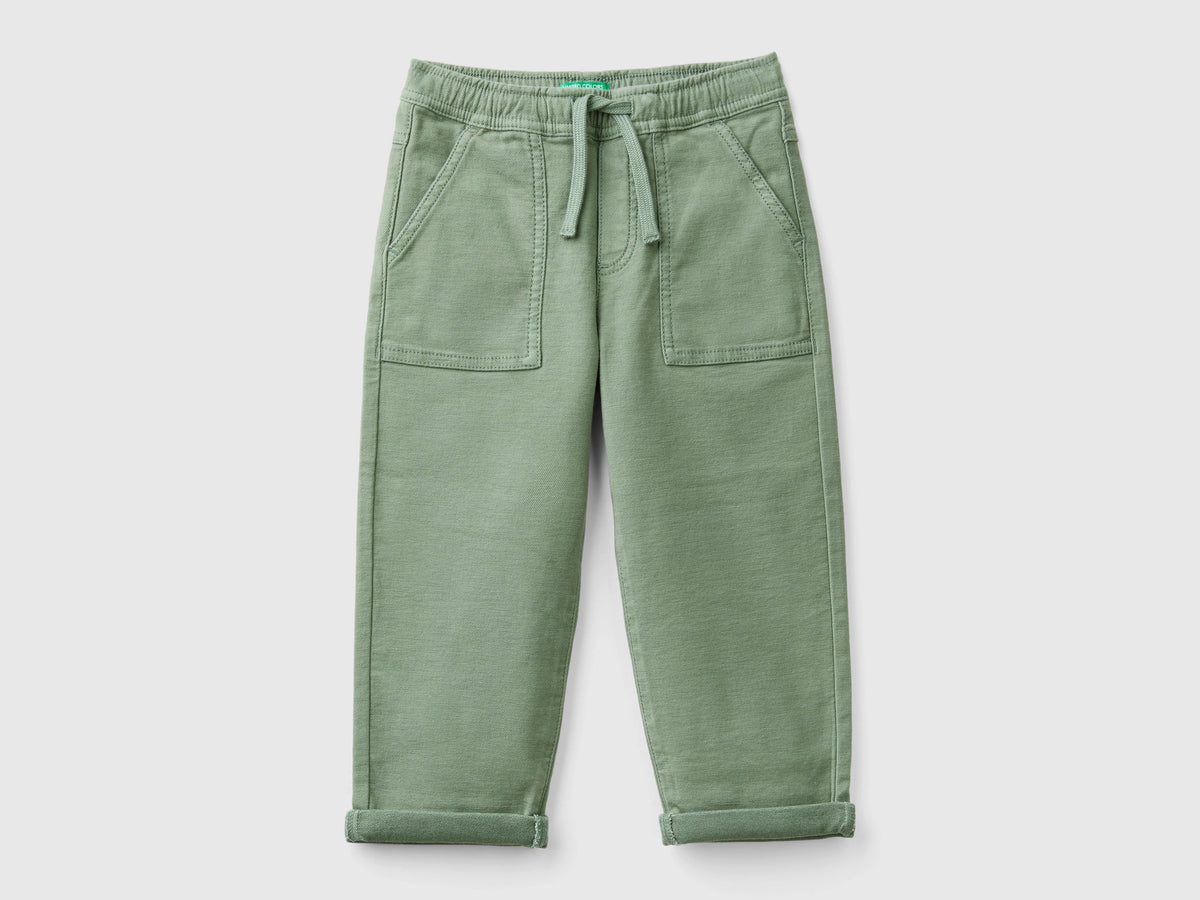 Joggers in misto cotone con coulisse