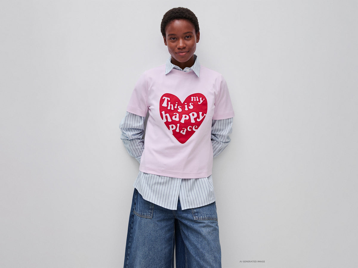 T-shirt boxy fit con stampa
