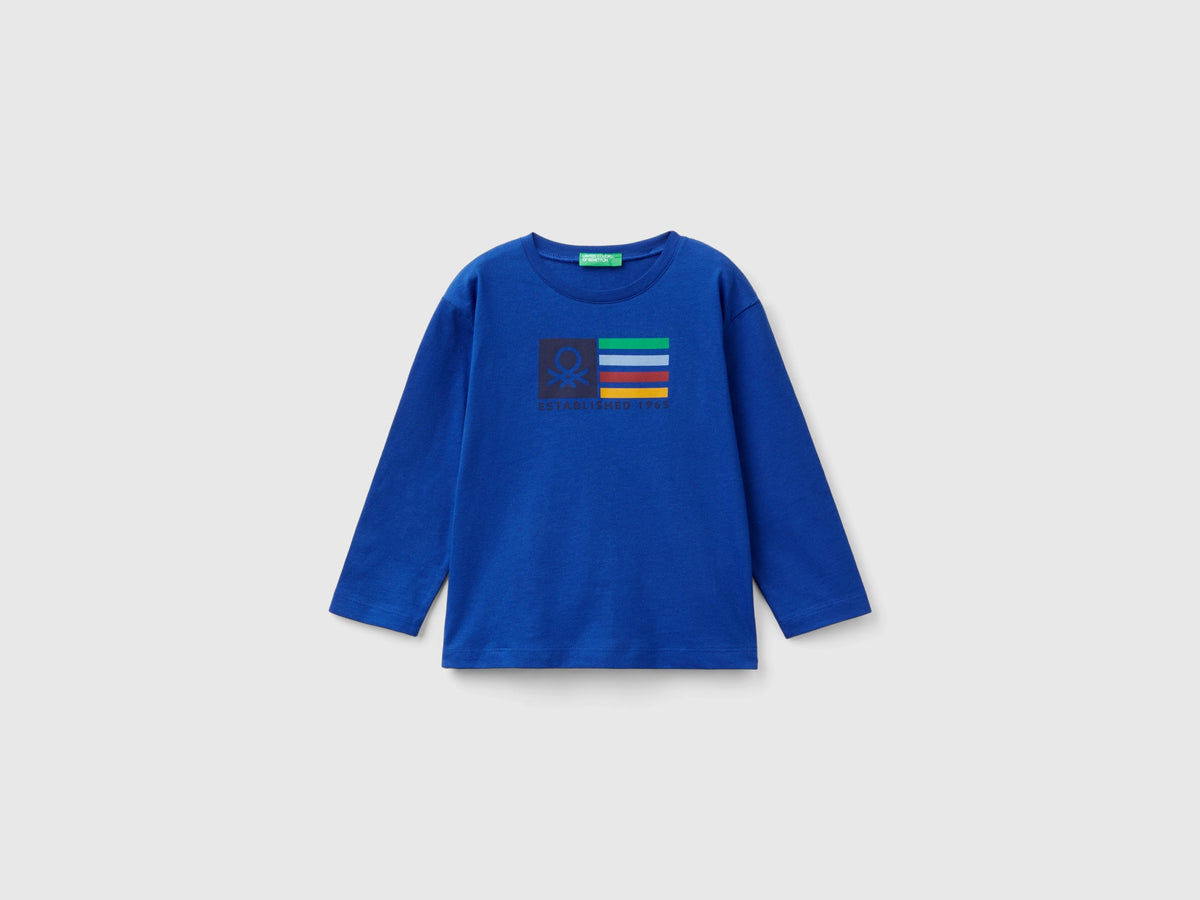 T-shirt manica lunga in cotone