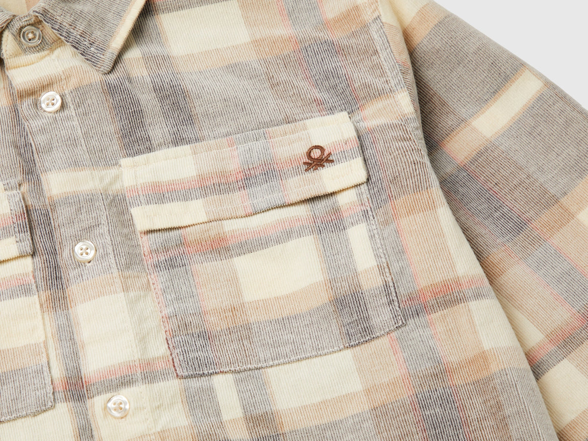 Camicia tartan in velluto