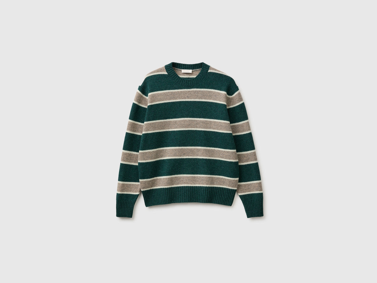 Maglia a righe 100% lana Shetland