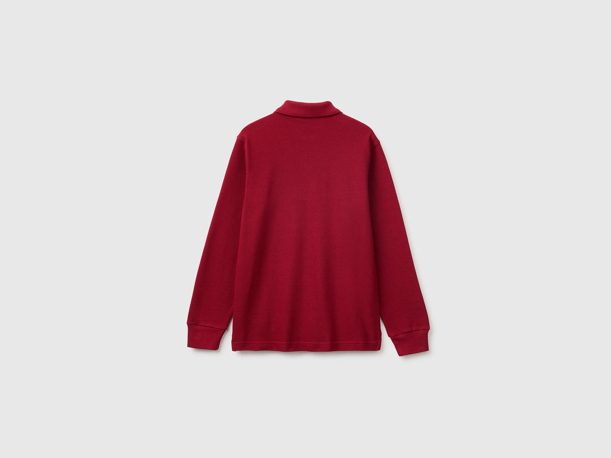 Polo manica lunga in cotone bio