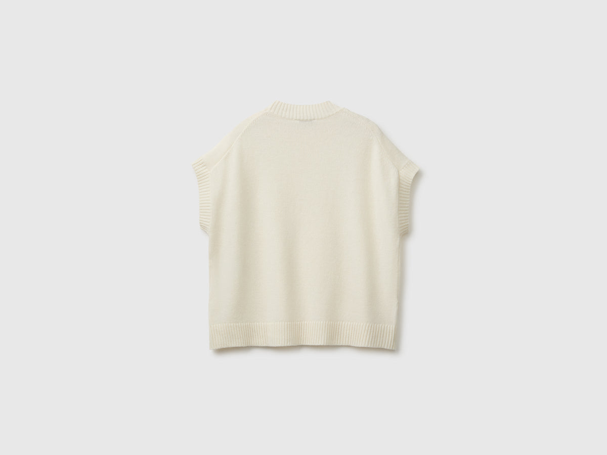 Gilet in maglia di misto lana