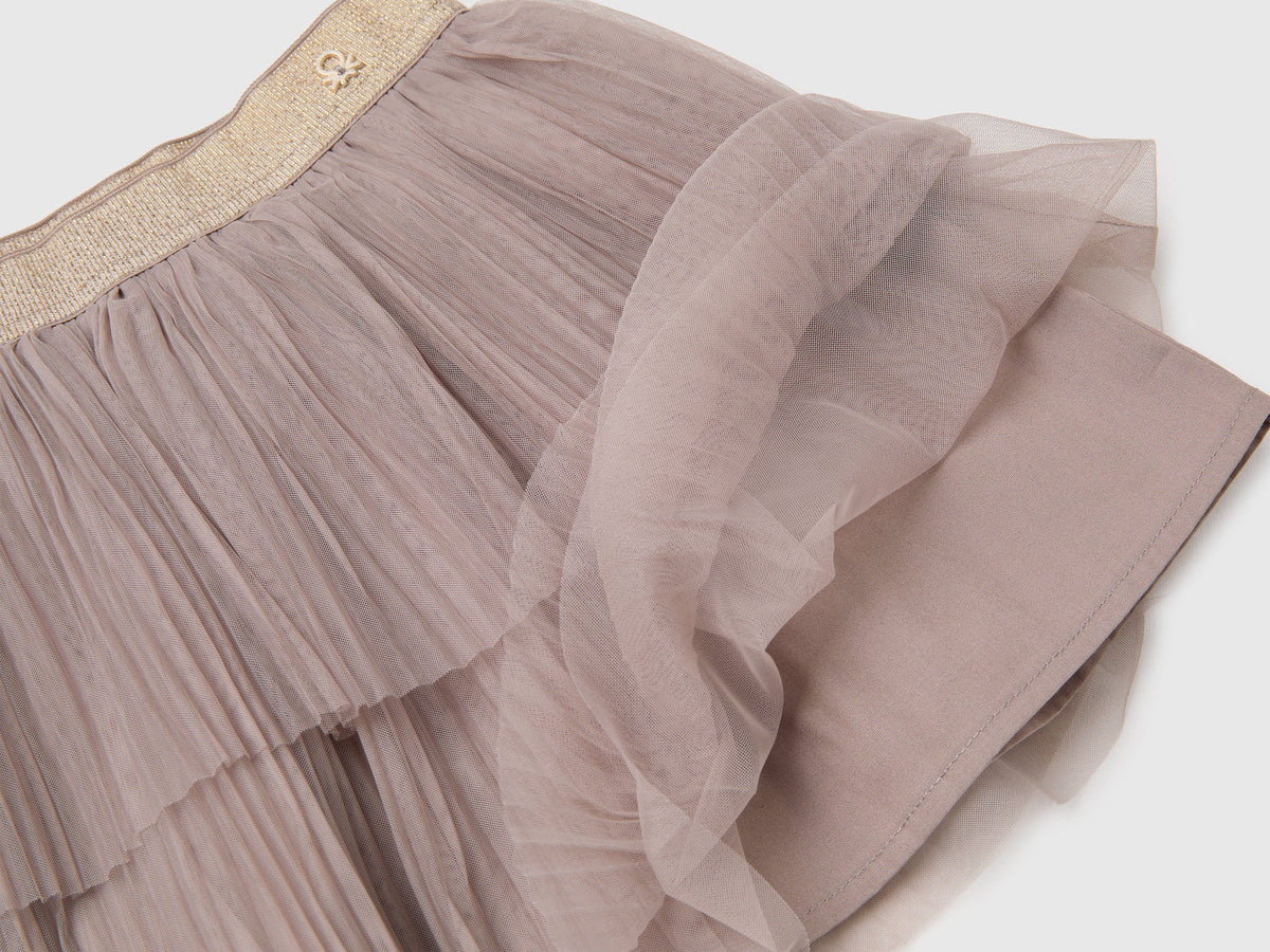 Gonna in tulle plissé