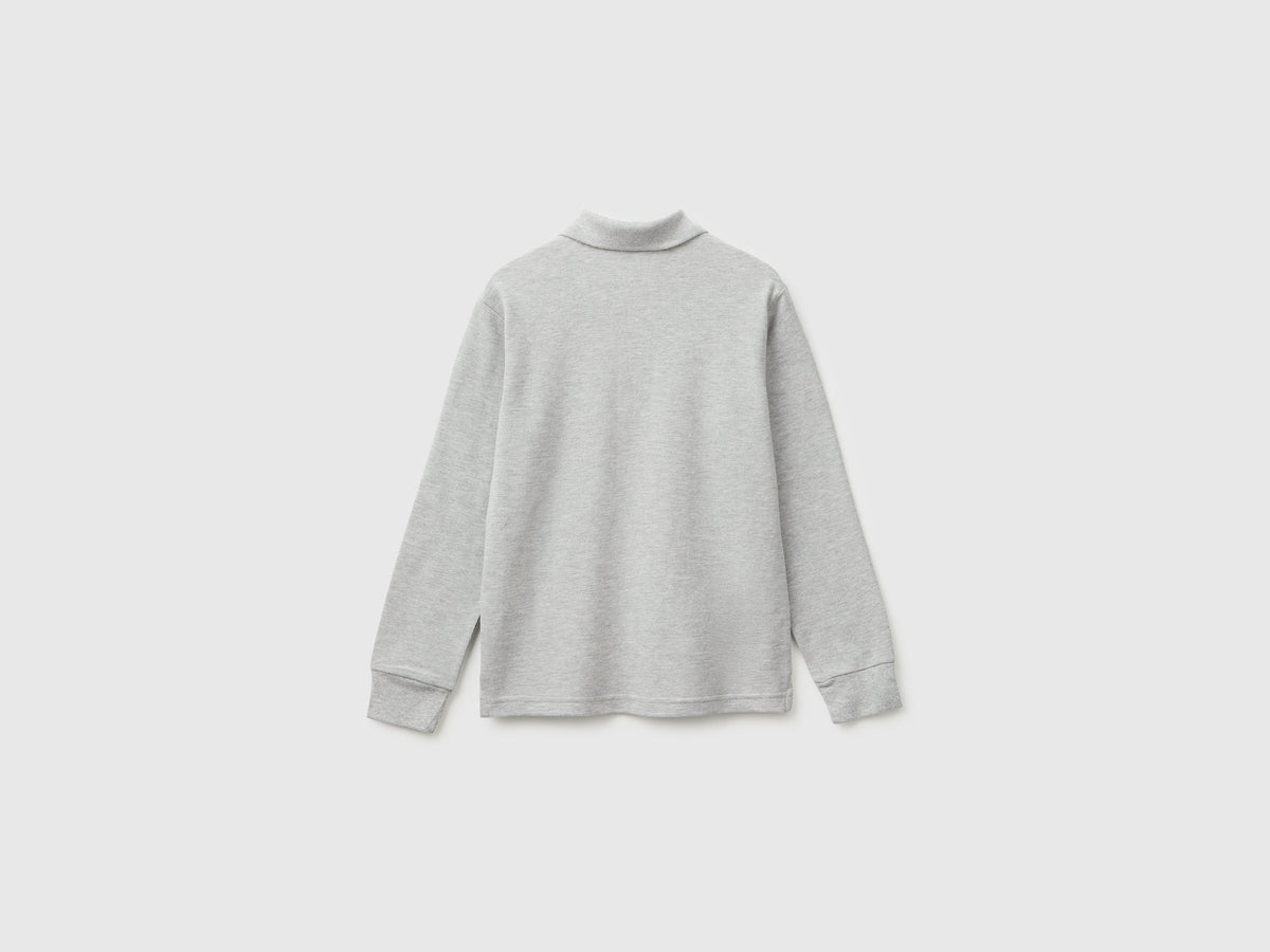 Polo manica lunga in cotone bio