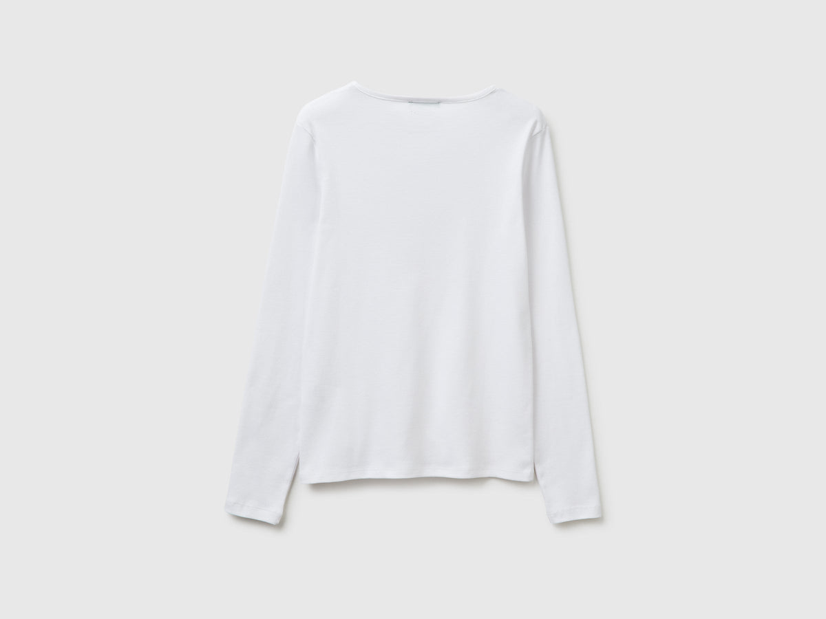 T-shirt slim fit a manica lunga