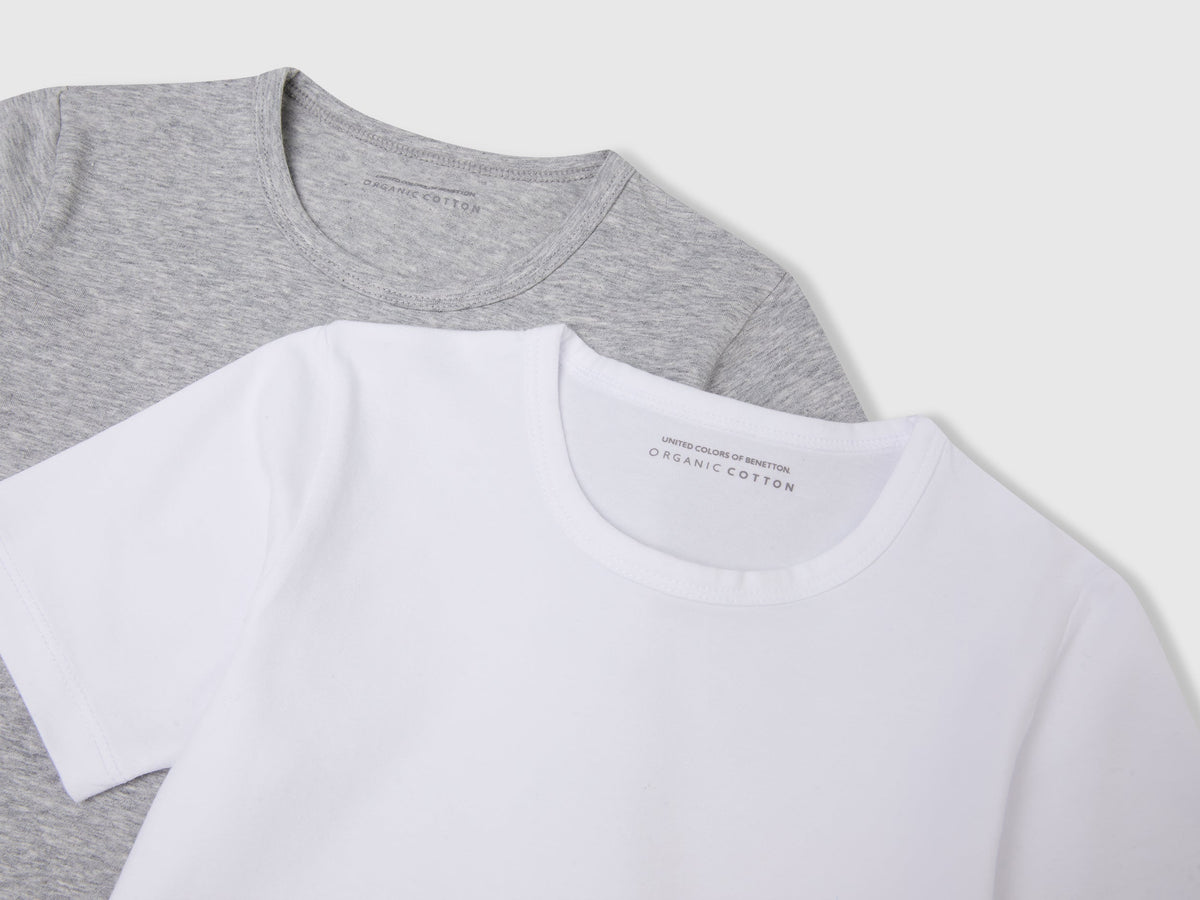 Due t-shirt in cotone bio stretch