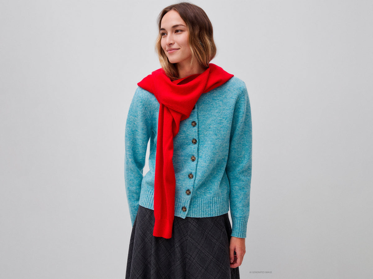 Cardigan 100% lana Shetland
