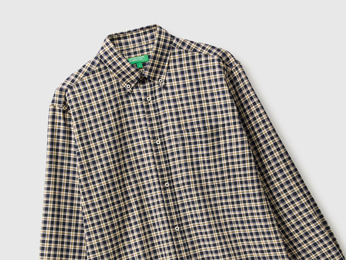 Camicia button down in flanella 100% cotone bio
