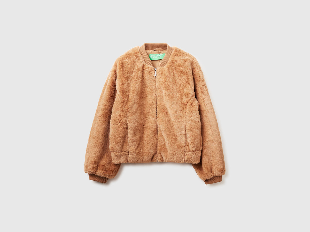 Bomber in pelliccetta sintetica