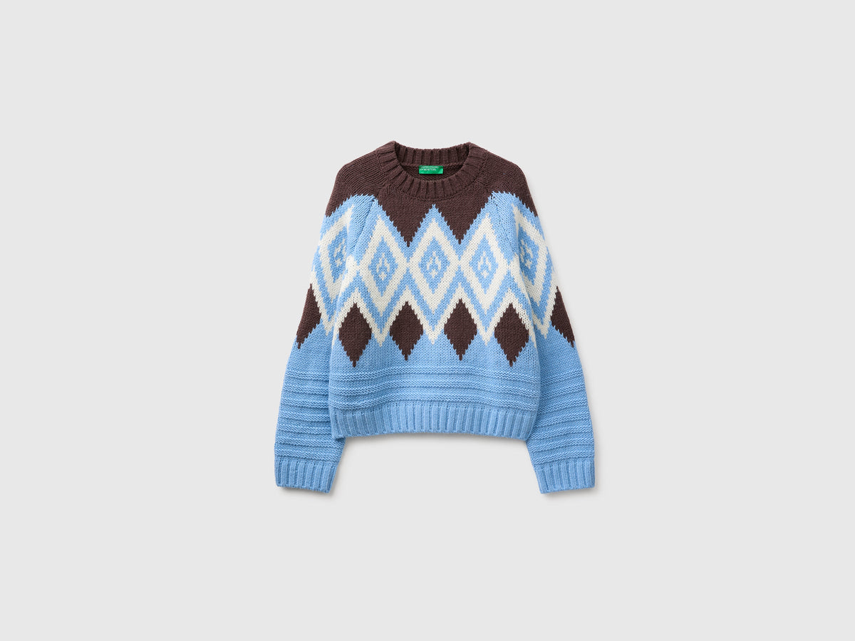 Maglia jacquard fantasia nordica