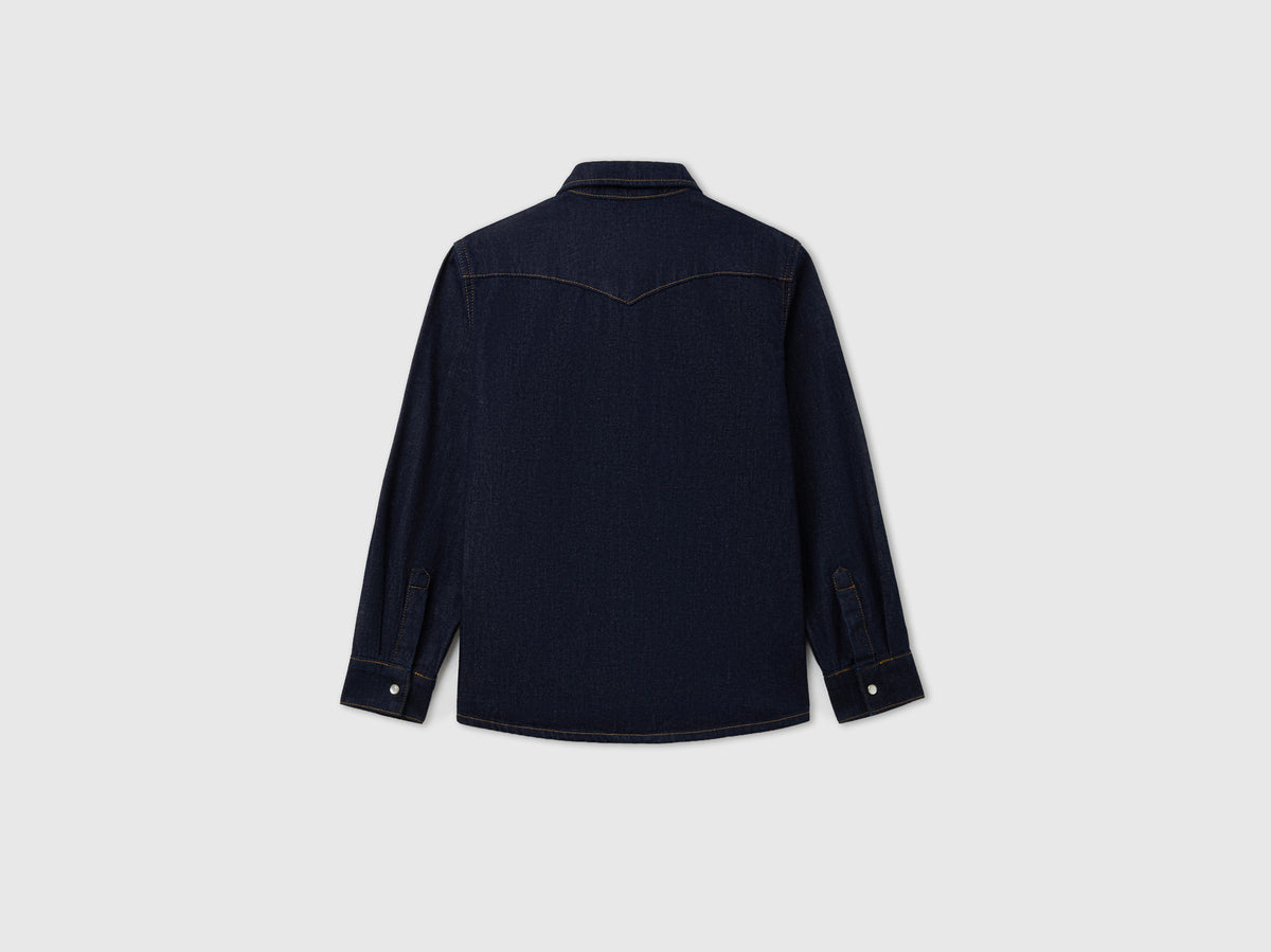 Camicia western di jeans scuro