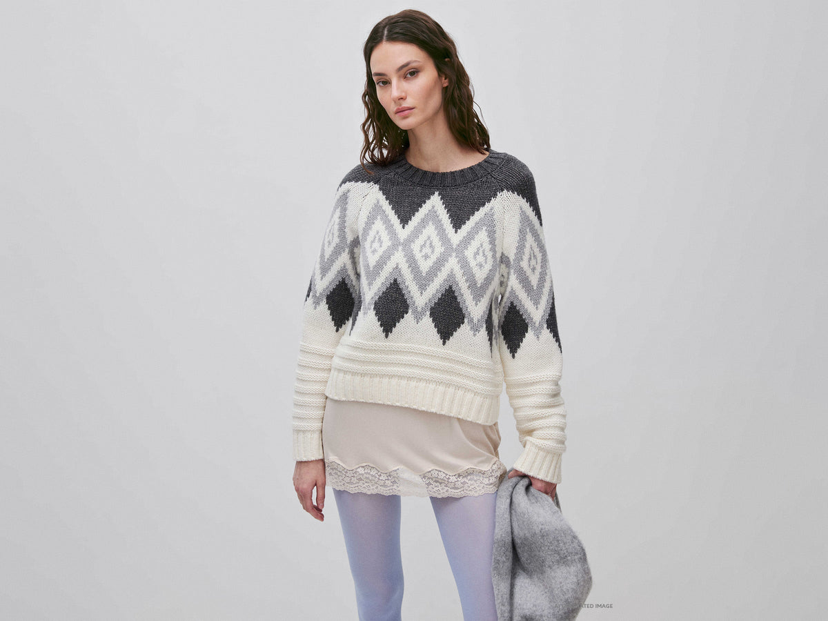 Maglia jacquard fantasia nordica