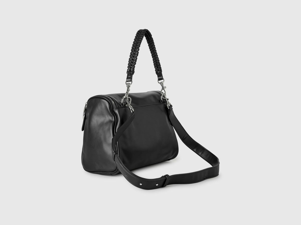 Borsa con manico intrecciato