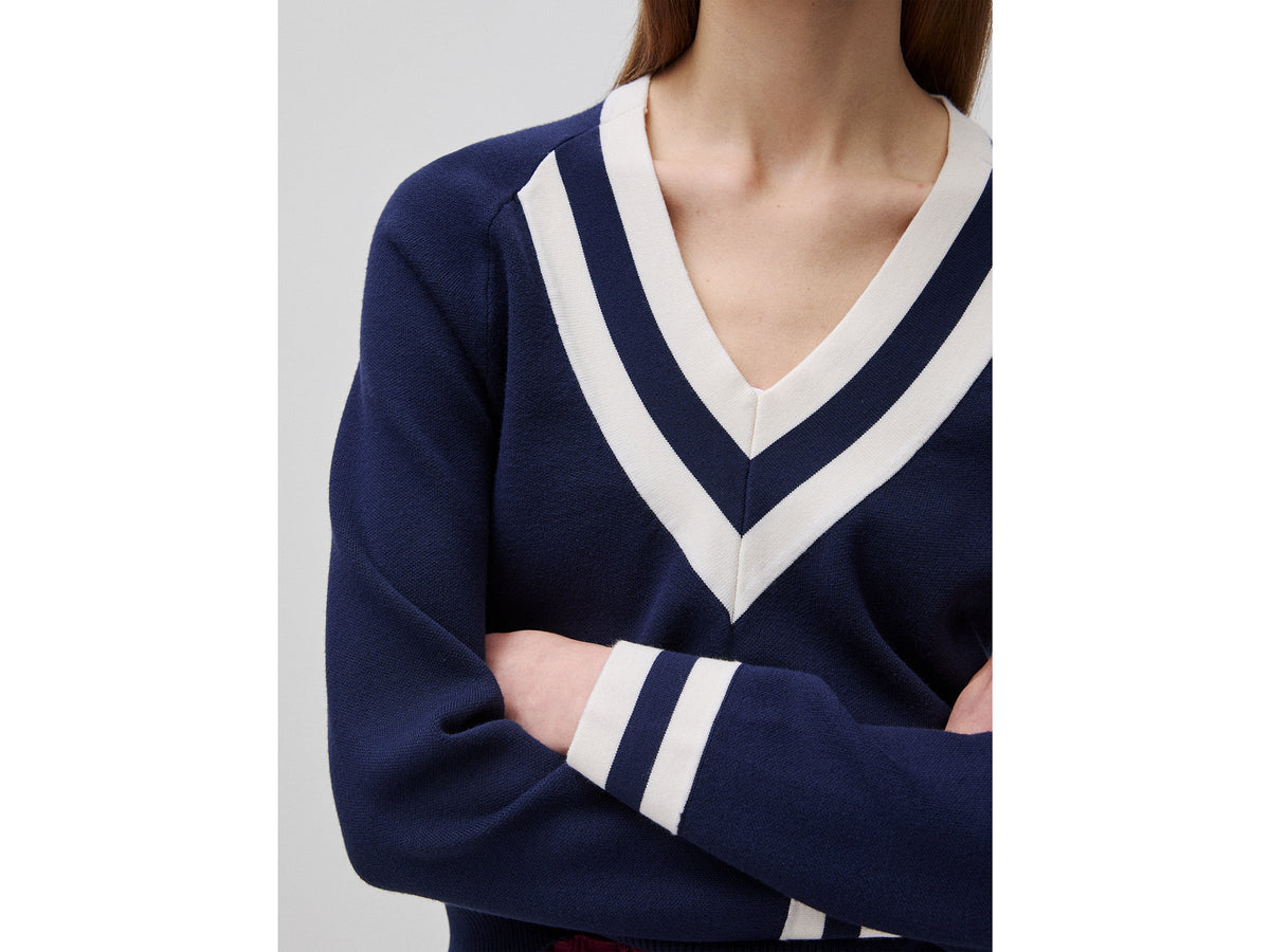Maglia scollo a V boxy fit