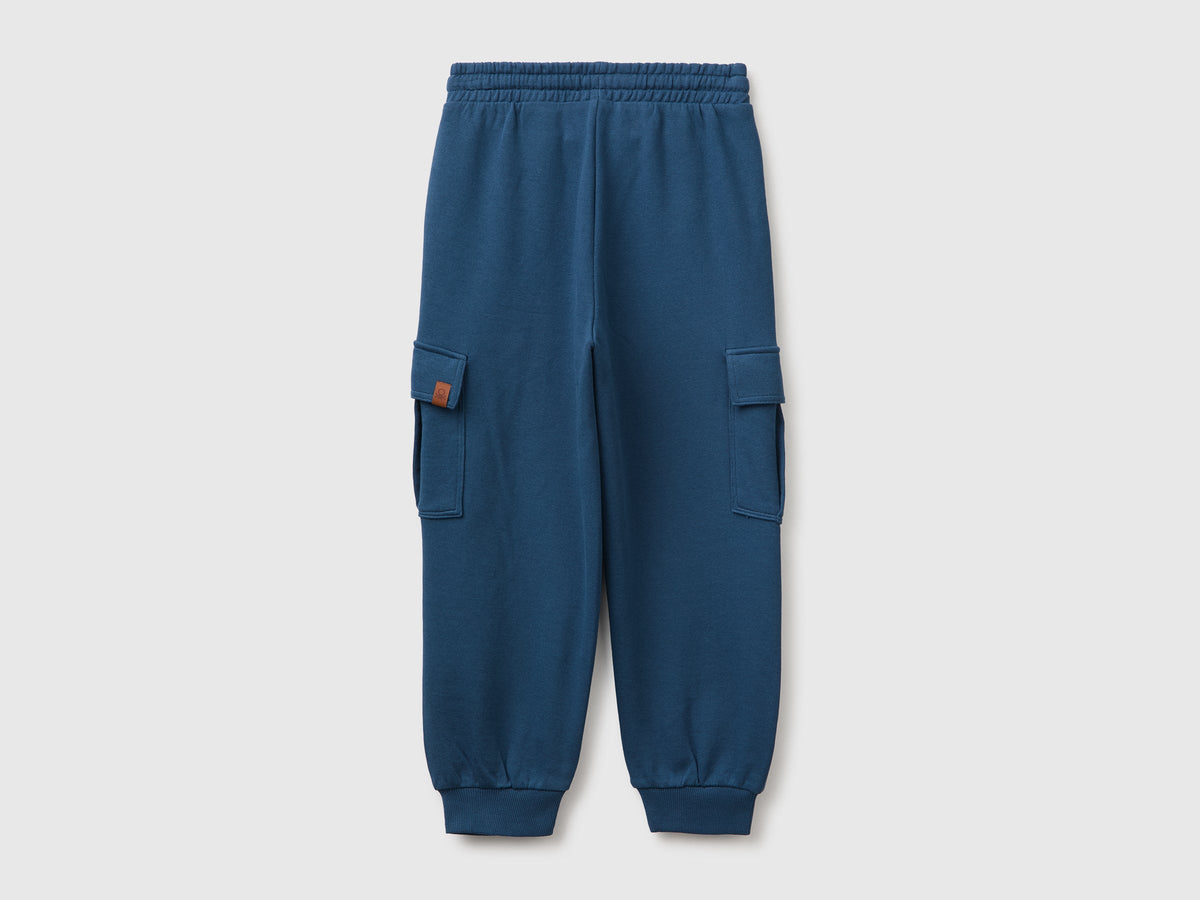 Pantaloni cargo in felpa