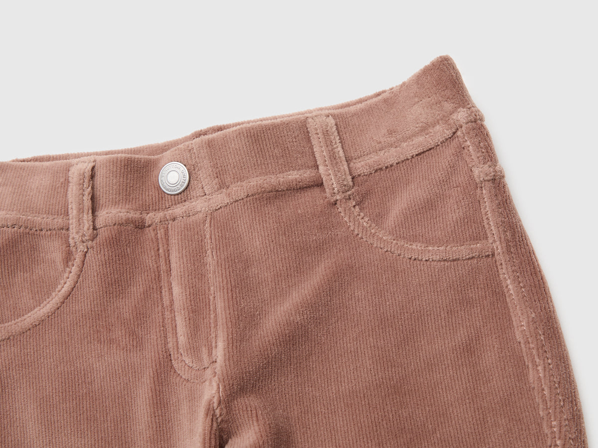 Pantaloni super skinny in ciniglia