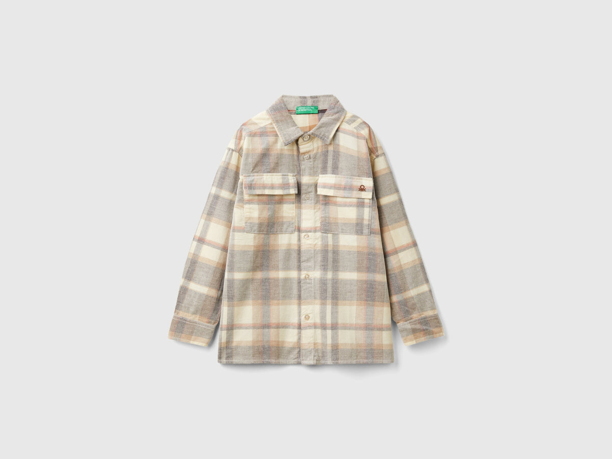 Camicia tartan in velluto