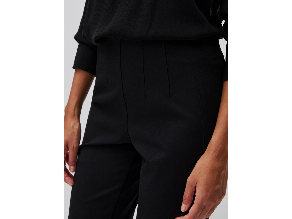 Pantaloni eleganti a trombetta in misto viscosa stretch