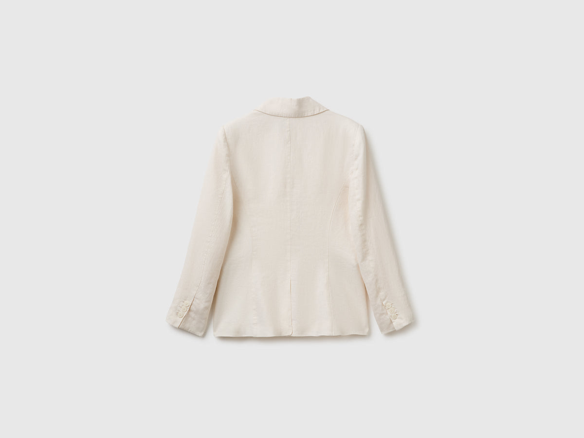 Blazer monopetto in puro lino