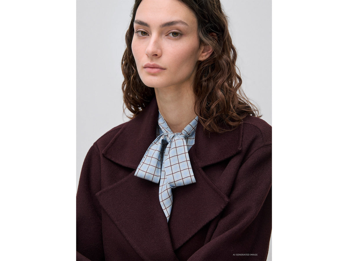 Cappotto doppiopetto in lana e cashmere