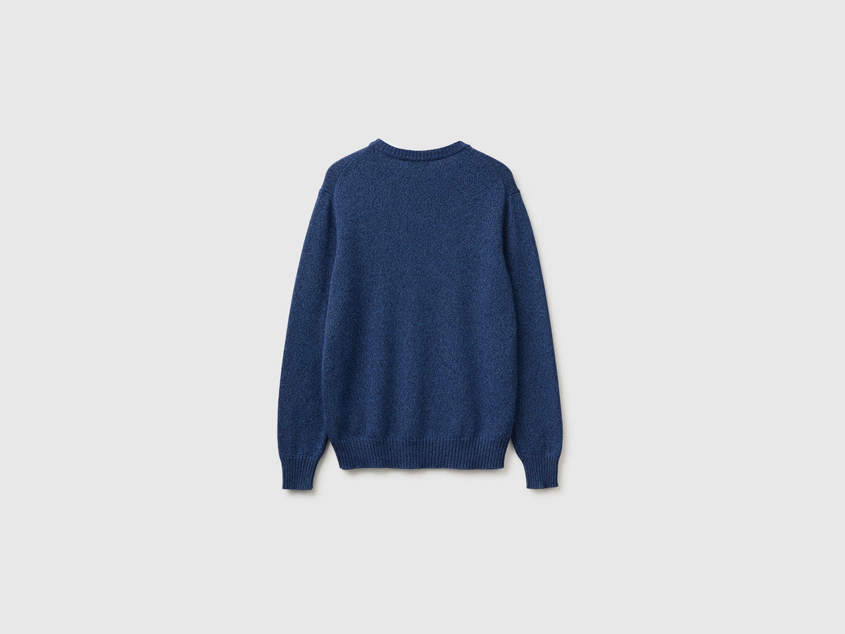 Maglia girocollo in misto lana e cashmere