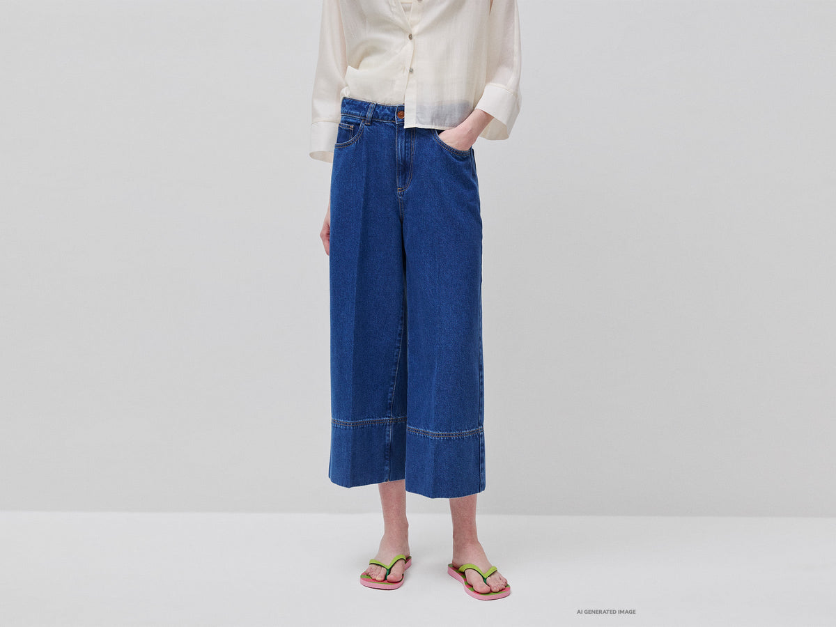 Pantaloni in denim wide fit
