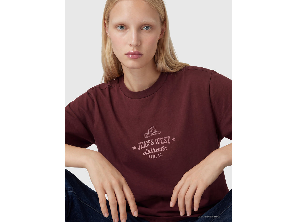 T-shirt over fit con stampa western