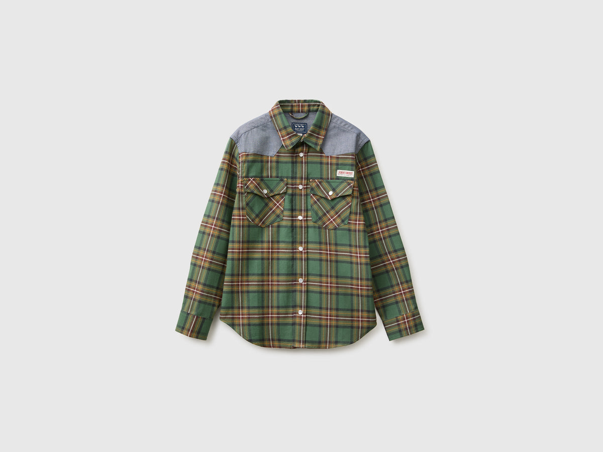 Camicia over in flanella a quadri