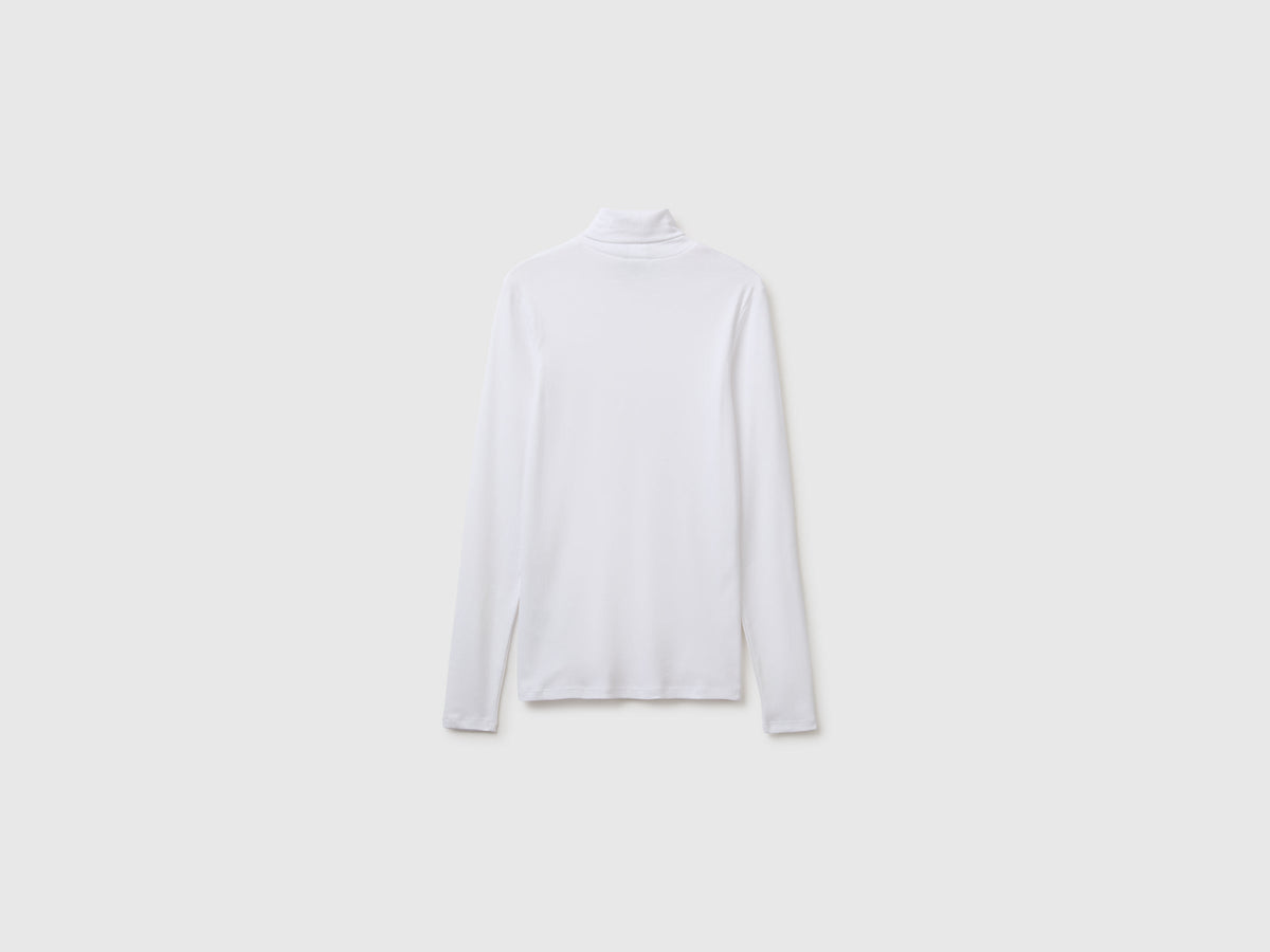 T-shirt lupetto in cotone a fibra lunga
