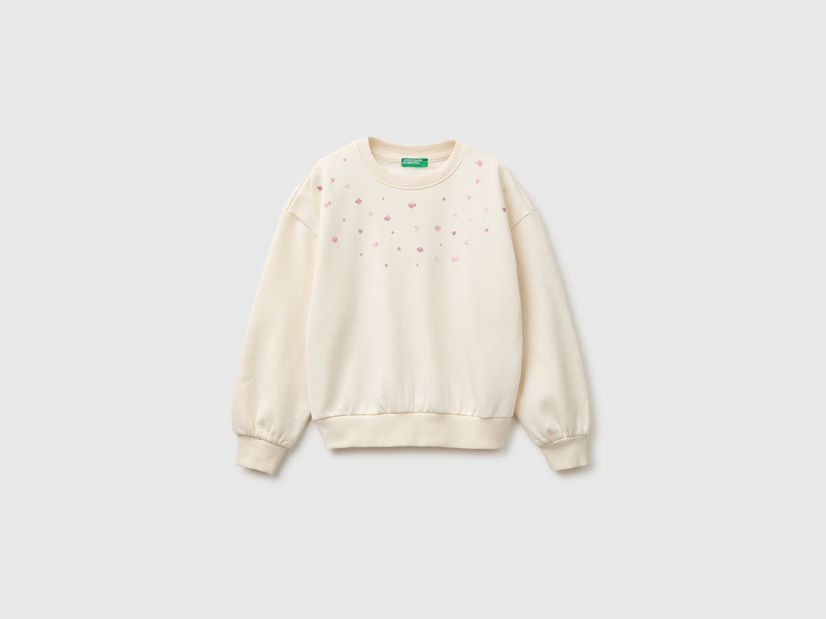 Felpa over fit con paillettes