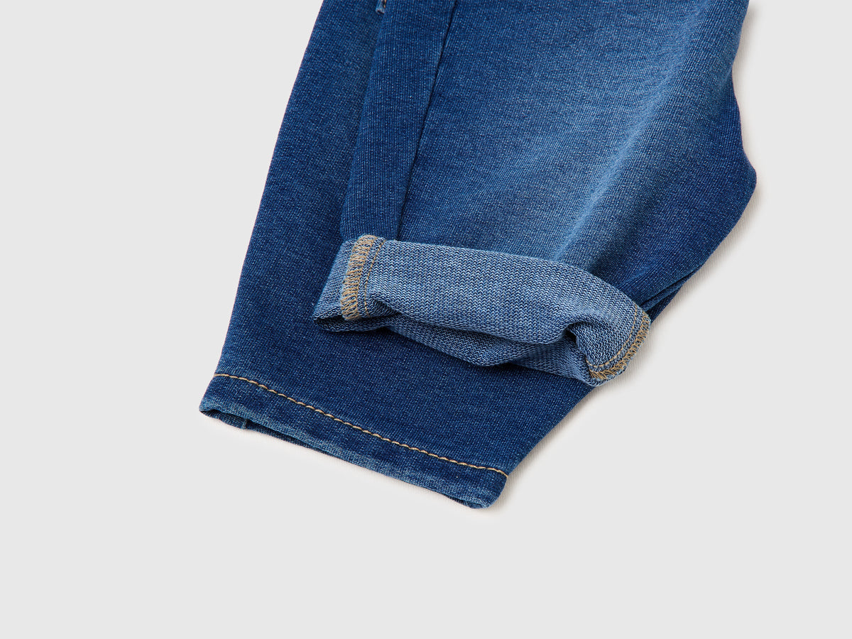 Jeans in felpa effetto denim