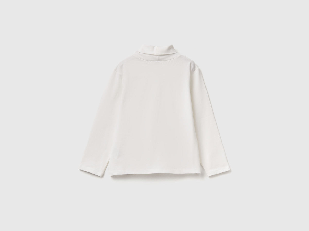 T-shirt lupetto in cotone stretch