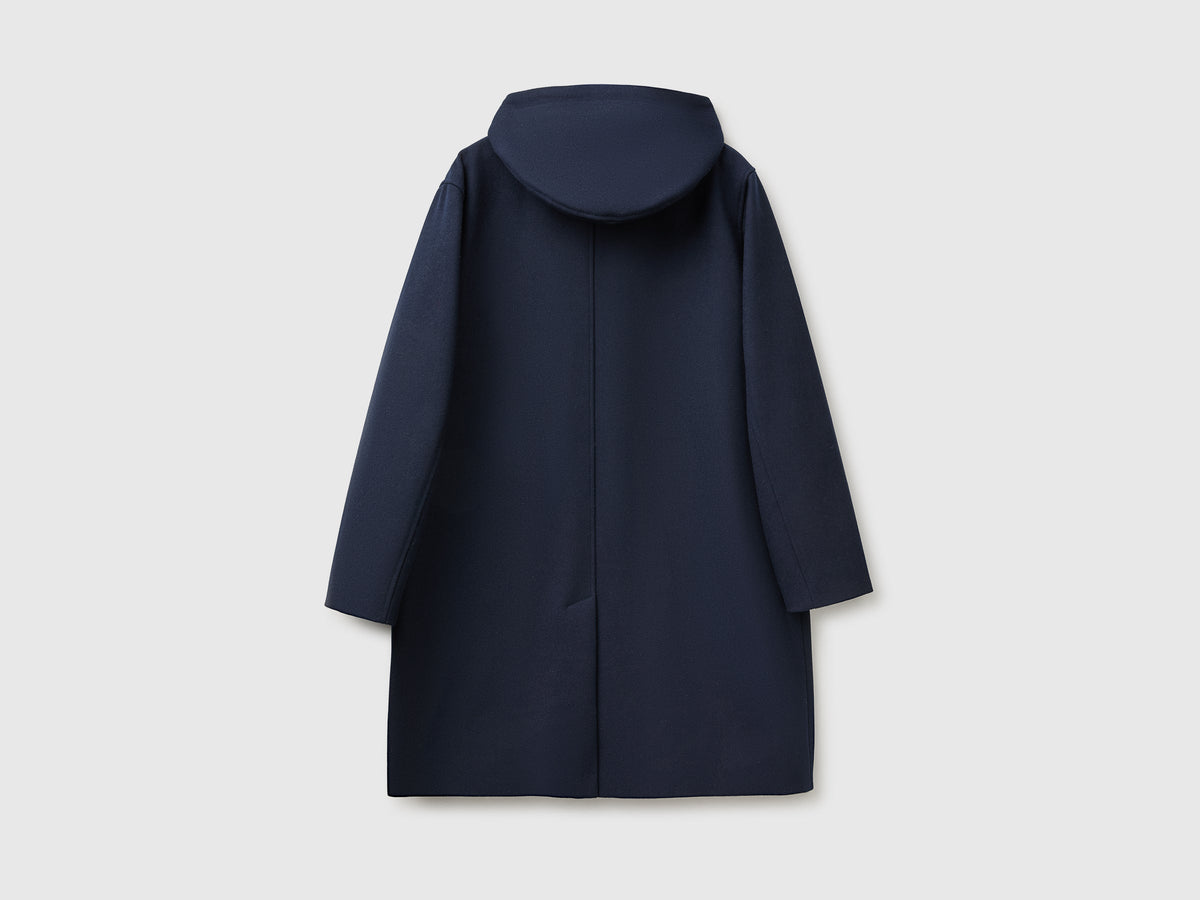 Parka in panno di misto lana
